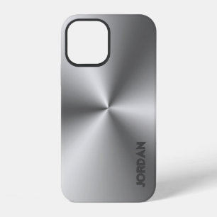 Coque iPhone 12 Look en acier inoxydable