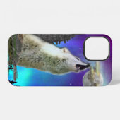 Coque iPhone 12 Loup hurlant (Verso Horizontal)