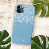 Coque iPhone 12 Lumière été Sky Blue Parties scintillant Art Motif