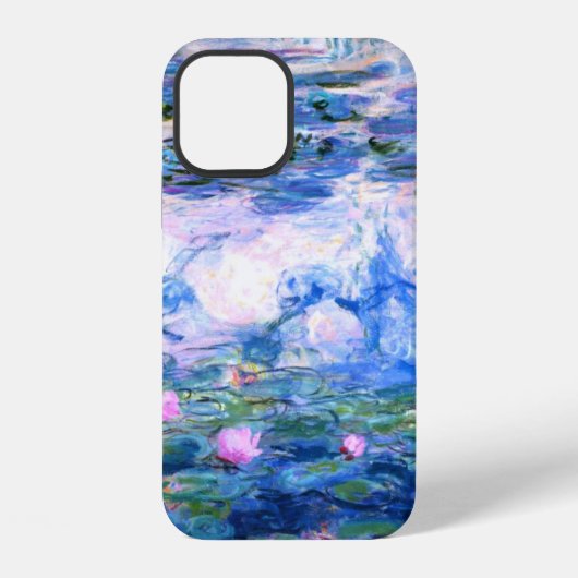 Coque iPhone 12 Lys d'eau rose Monet (Verso)