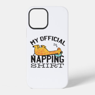 Coque iPhone 12 Ma chemise officielle de sieste - Girafe paresseus