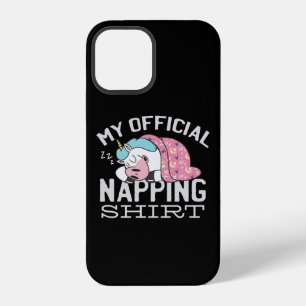 Coque iPhone 12 Ma chemise officielle de sieste - Licorne paresseu