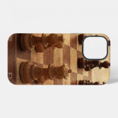 Coque iPhone 12 Macro du tableau d'échecs (Verso Horizontal)