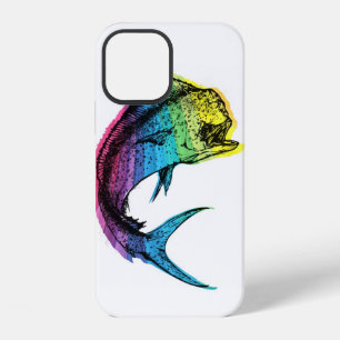 Coque iPhone 12 Mahi Mahi arc-en-ciel sur étui de téléphone White