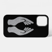 Coque iPhone 12 Mains de diamant (Verso Horizontal)