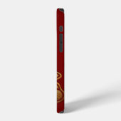 Coque iPhone 12 Malinalli AZTEC Gold & Red (Côté gauche)