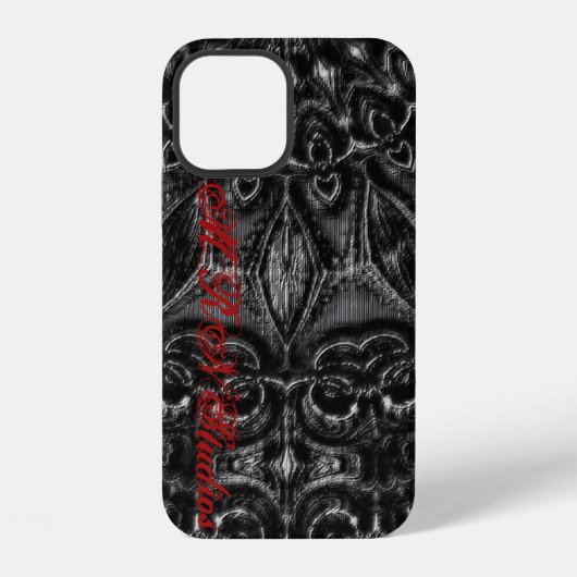 Coque iPhone 12 Mandala au Charbon (Verso)