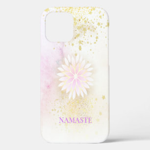Coque iPhone 12 *~* Mandala Dahlia Pastel Lavender Peach AP2