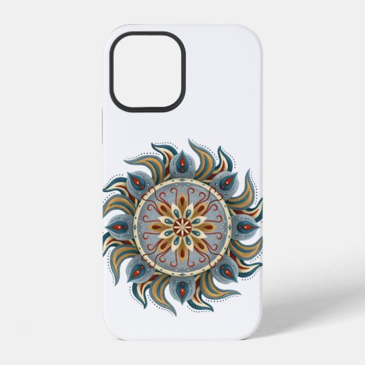 Coque iPhone 12 Mandala peint (Verso)