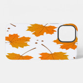 Coque iPhone 12 Maple Mirth : Feuilles d'automne de dessin (Verso Horizontal)