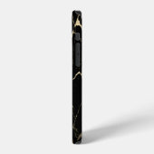 Coque iPhone 12 Marble noir (Côté gauche)