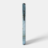 Coque iPhone 12 Marbre Bleu (Côté gauche)
