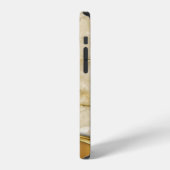 Coque iPhone 12 Marbre doré tendance cool (Côté gauche)