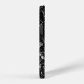 Coque iPhone 12 Marbre noir blanc tendance (Côté droit)