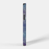 Coque iPhone 12 marbre rose et bleu (Côté droit)