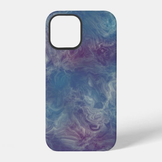 Coque iPhone 12 marbre rose et bleu (Verso)