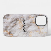 Coque iPhone 12 Marbre tendance cool (Verso Horizontal)