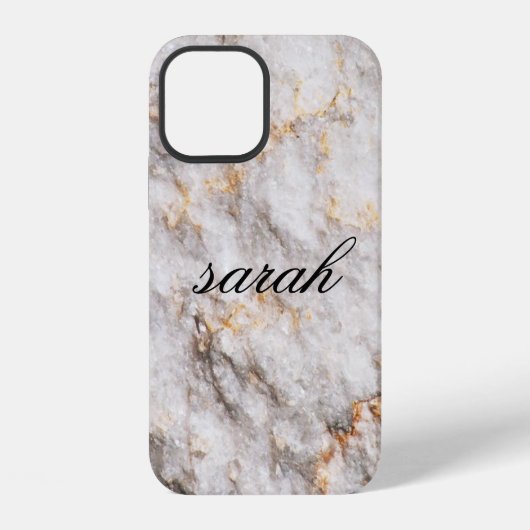 Coque iPhone 12 Marbre tendance cool (Verso)