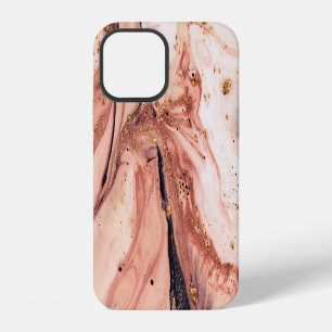 Coque iPhone 12 Marbrure Or Corail : Motif Naturel
