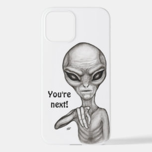 Coque iPhone 12 Mauvais Alien, Tu es le prochain !