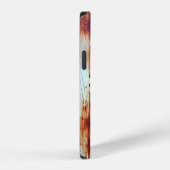 Coque iPhone 12 Métal rouillé, fond texturé. (Côté droit)