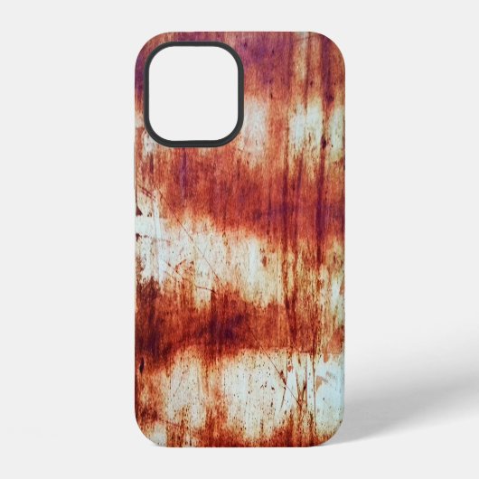 Coque iPhone 12 Métal rouillé, fond texturé. (Verso)