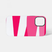 Coque iPhone 12 Mini abstrait rose et blanc (Verso Horizontal)