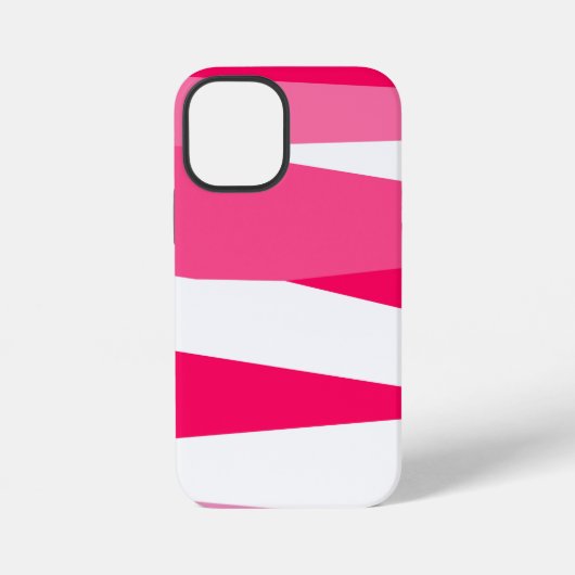 Coque iPhone 12 Mini abstrait rose et blanc (Verso)