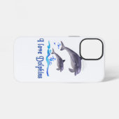 Coque iPhone 12 Mini Amour de dauphin (Verso Horizontal)