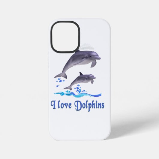 Coque iPhone 12 Mini Amour de dauphin (Verso)