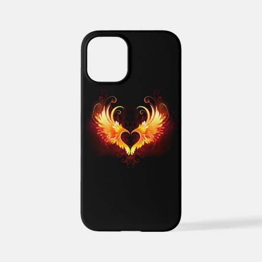 Coque iPhone 12 Mini Angel Fire Heart with Wings (Verso)