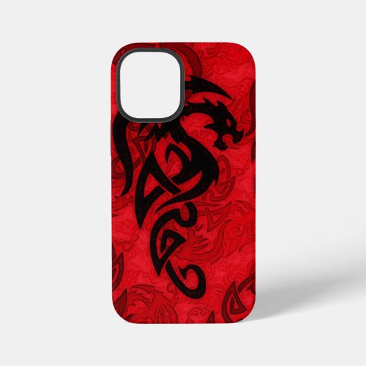 Coque iPhone 12 Mini Année chinoise de l'art du dragon (Verso)