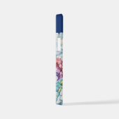 Coque iPhone 12 Mini Aquarelle Hydrangea bleu personnalisé (Côté droit)
