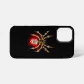 Coque iPhone 12 Mini Araignée steampunk sur fond noir (Verso Horizontal)