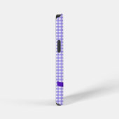 Coque iPhone 12 Mini arc violet sur en vichy (Côté droit)