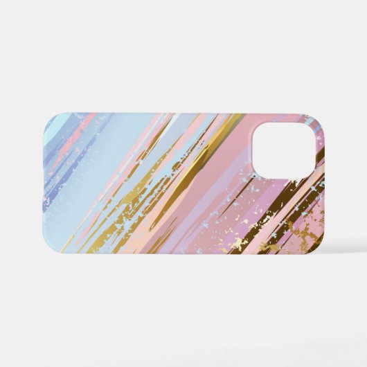 Coque iPhone 12 Mini Arrière - plan rose texturé (Verso Horizontal)