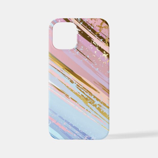 Coque iPhone 12 Mini Arrière - plan rose texturé (Verso)