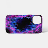 Coque iPhone 12 Mini art abstrait rose et bleu (Verso Horizontal)