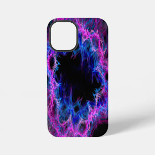 Coque iPhone 12 Mini art abstrait rose et bleu