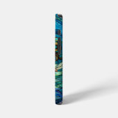 Coque iPhone 12 Mini Art de sirène en verre coloré (Côté gauche)