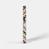 Coque iPhone 12 Mini Aztec Diamond Motif Design Browns+Cream (Côté droit)