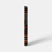 Coque iPhone 12 Mini Aztec Rusts Turquoise Noir Motifs mélangés Motif (Côté gauche)