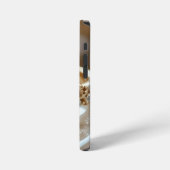 Coque iPhone 12 Mini bague diamant scintillant or (Côté gauche)