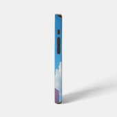 Coque iPhone 12 Mini ballon avec cadeau dans le ciel bleu (Côté gauche)