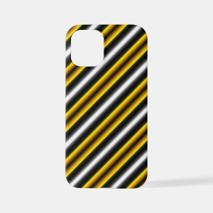 Coque iPhone 12 Mini Bandes arc-en-ciel blanc jaune