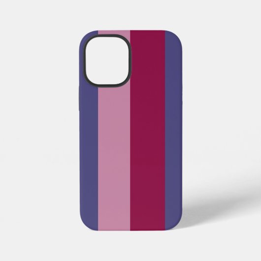 Coque iPhone 12 Mini Bandes de couleurs violettes (Verso)