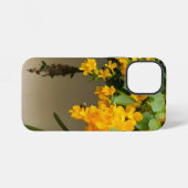 Coque iPhone 12 Mini Beauté Fleur Dorée (Verso Horizontal)