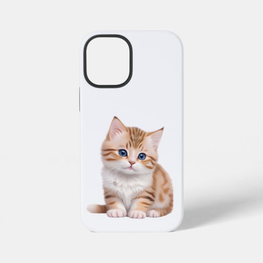 Coque iPhone 12 Mini Bébé Chat Adorable Félin Mignon (Verso)