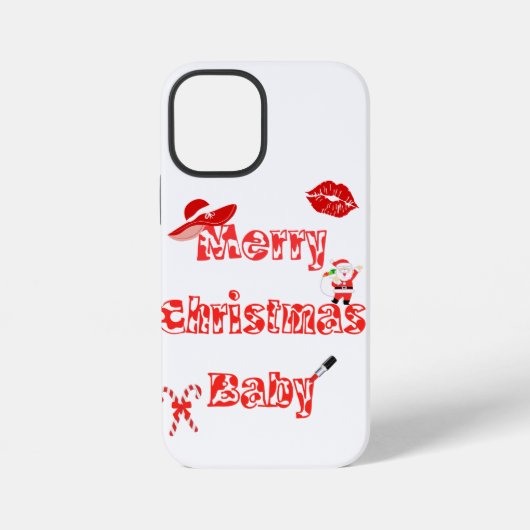 Coque iPhone 12 Mini Bébé de Noël (Verso)