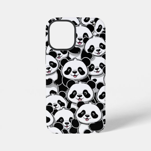 Coque iPhone 12 Mini Bébés pandas (Verso)